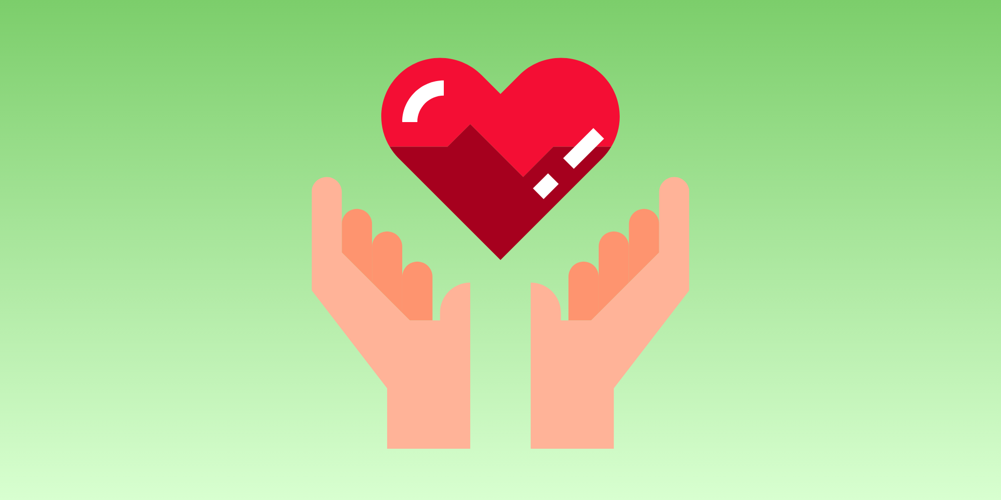 Image of two 2 hands die ein herz halten